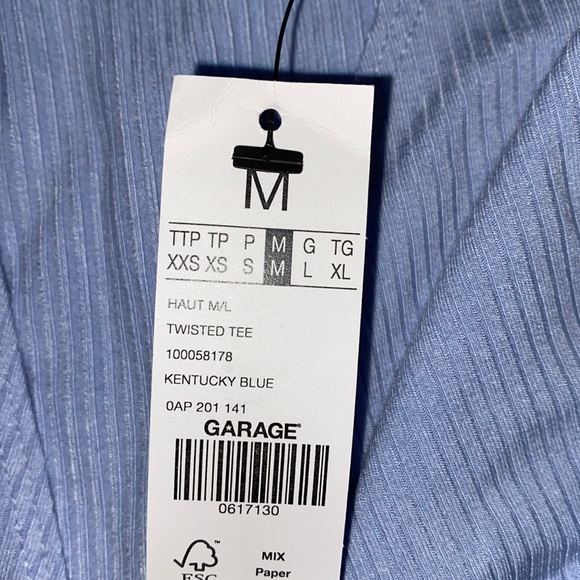 Garage ribbed front twist tee - Picture 4 of 4